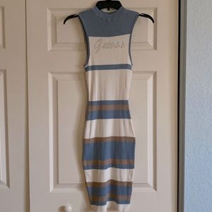 Guess Dress, XS, Blue/Cream/Brown